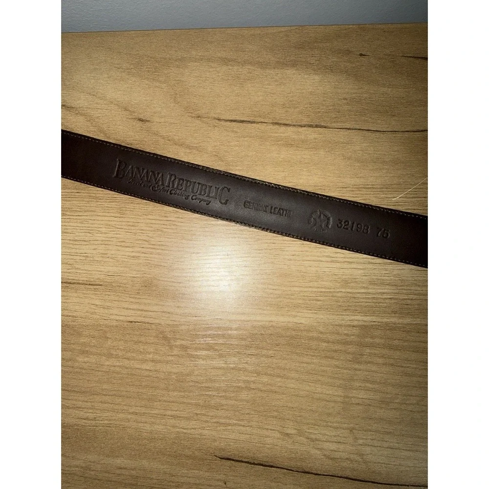 Banana Republic Leather‎ Belt Size 30 Italy Safari Travel 80s Vintage
